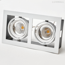 LED COB 30W 아일 멀티 2구 매입등 화이트,블랙 (190x95)