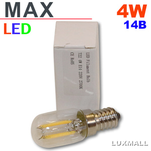 (MAX) LED 4W T22 투명 14베이스