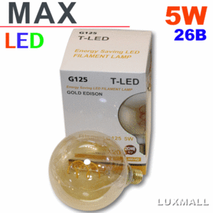 (MAX) LED 에디슨 볼구 5W G125 회오리 26베이스
