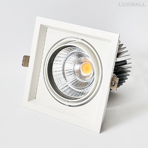 LED COB 36W 카본 멀티 1구 매입등 (145x145).