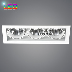 LED COB 90W 25-3 사각 3구 매입등 백색(320x125)