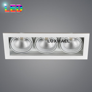 LED COB 90W 26-3 사각 3구 매입등 백색(360x135)