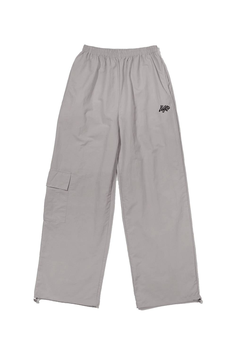 One pocket wide pants light gtay