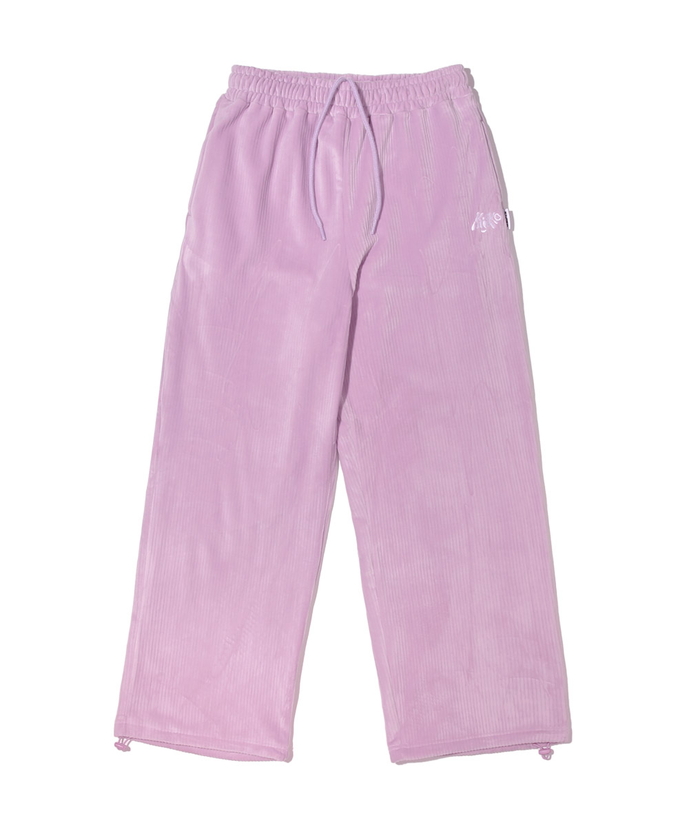 Groove Logo Velvet Pants-pink