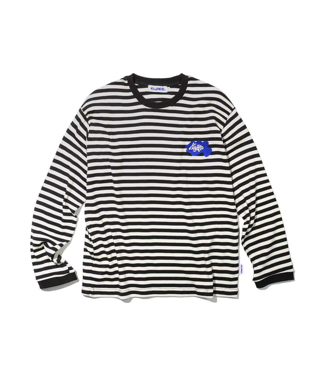 Boucle Patch Logo Long Sleeve- Stripe