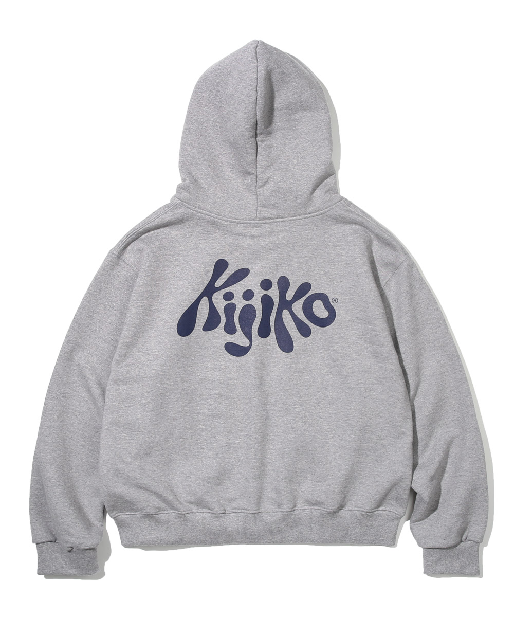 Groove Logo Heavy Cotton  Hoodie Zip-Up - Gray