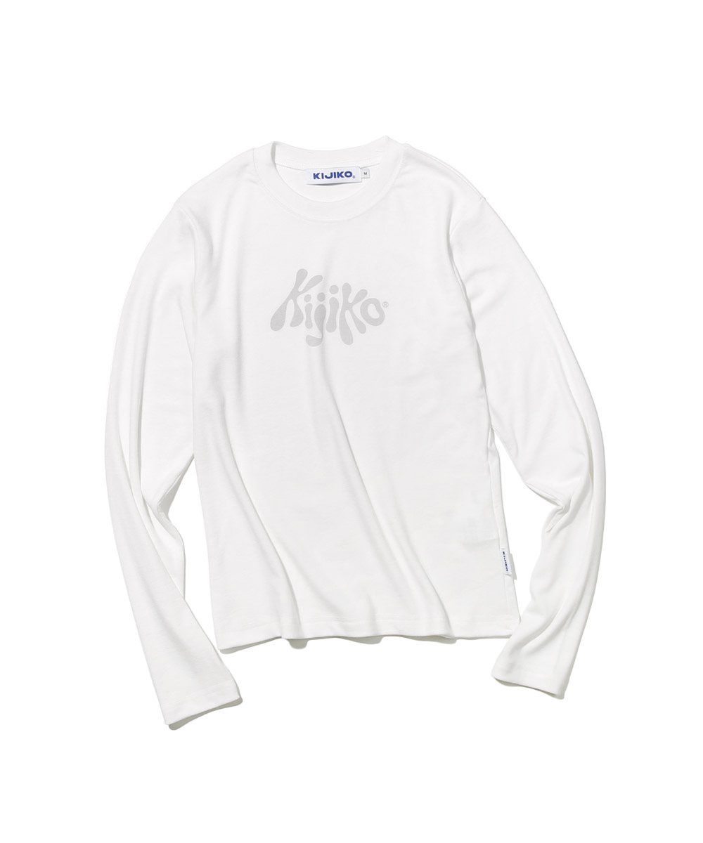 Smog Logo Slim Long Sleeve-White