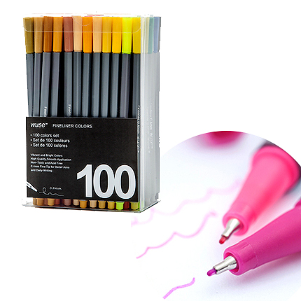 필기용 싸인펜 100자루 세트, 학용품 싸인펜, 볼펜 세트, 채색 펜 세트, 채색 싸인펜
