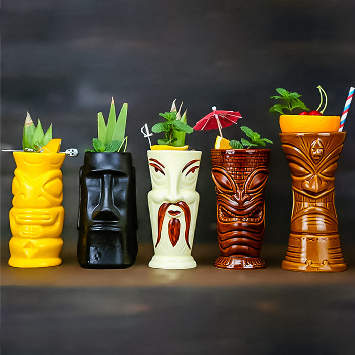 칵테일잔 티키 하와이 칵테일 티키 머그컵