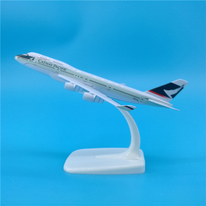16cm 캐세이퍼시픽 항공 보잉 B747-400 합금 비행기 모형 선물세트 제작 바디 베이스 로고