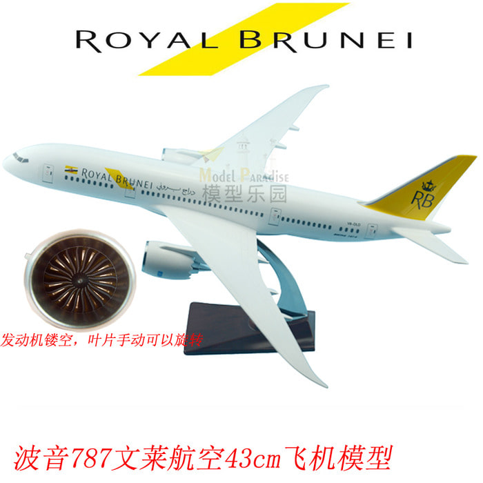 보잉 787 브루나이 43cm 에뮬레이션 모형항공모형 홈세트 기념 외국항공모형 선물