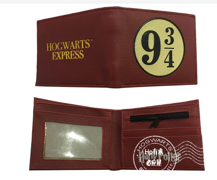 호그와트를 둘러싼 해리포터 해리포터 짧은 9/4/4 빨간색 지갑