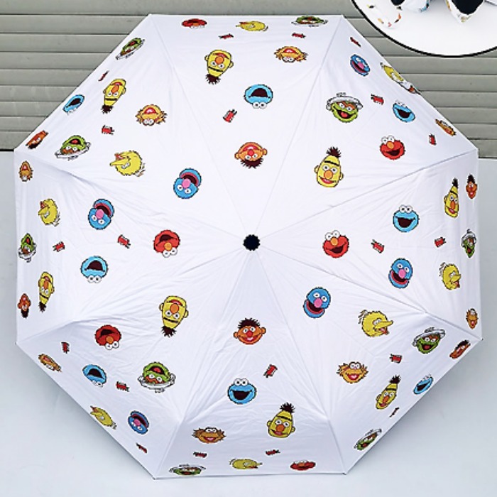 엘모 3단 접이식 우산 엘모우산 귀여운 카우스