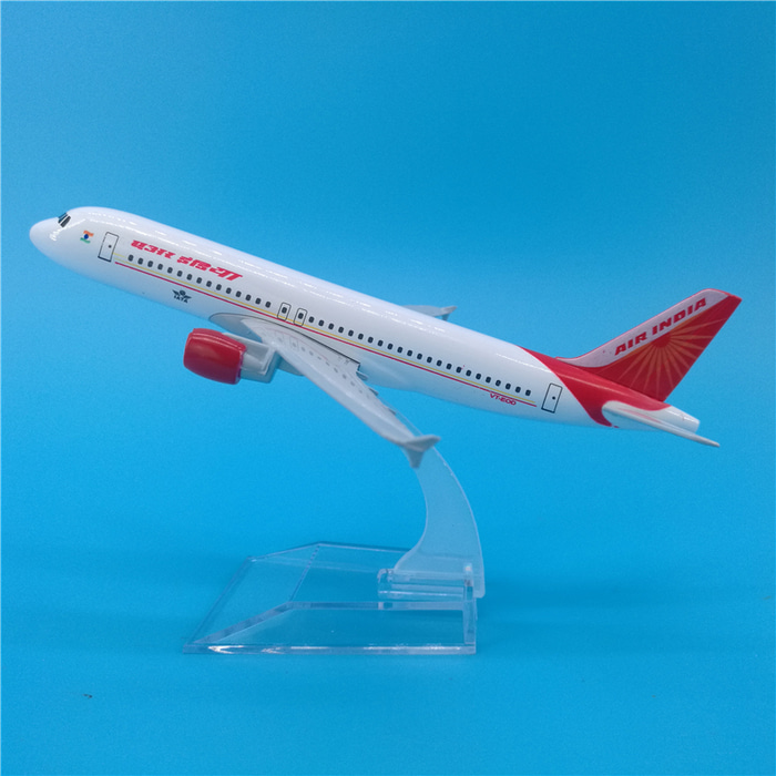 16cm 인도항공 A320 합금 시뮬레이션 비행기 모형 선물세트 소장 Air India Model