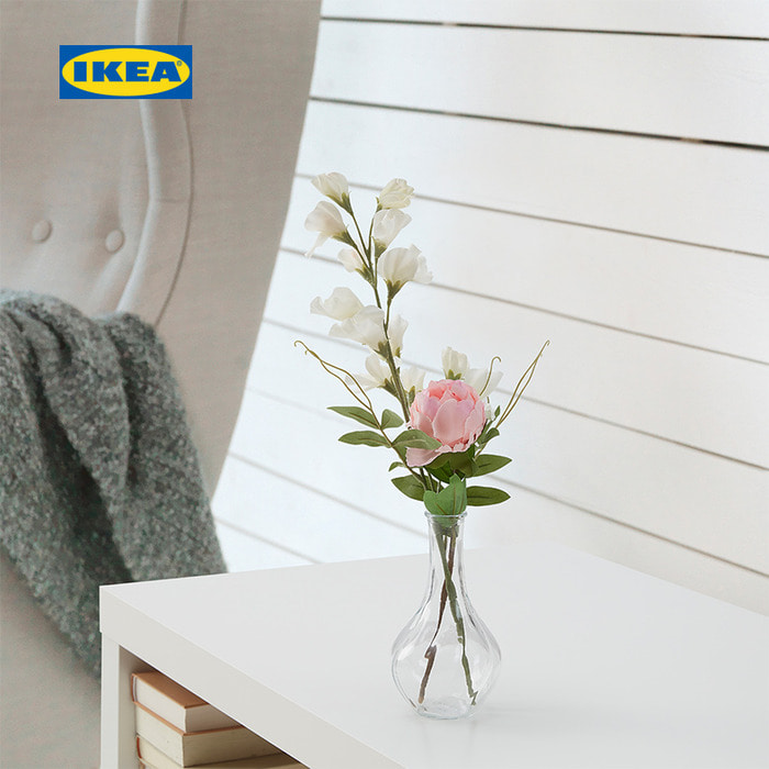 IKEA 이케아 모란향 완두콩 조화 꽃병 세트