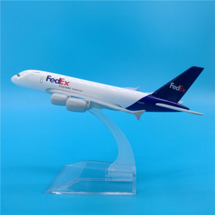 16cm 미연방 택배기 A380 금속항공기 모형 물류회사 소품 소장 FedEx