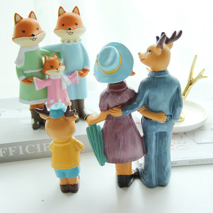북유럽 창의적인 장식 장식품 Mr. Deer의 수지 와인 캐비닛 새 커플 홈 액세서리를위한 결혼 선물 설정
