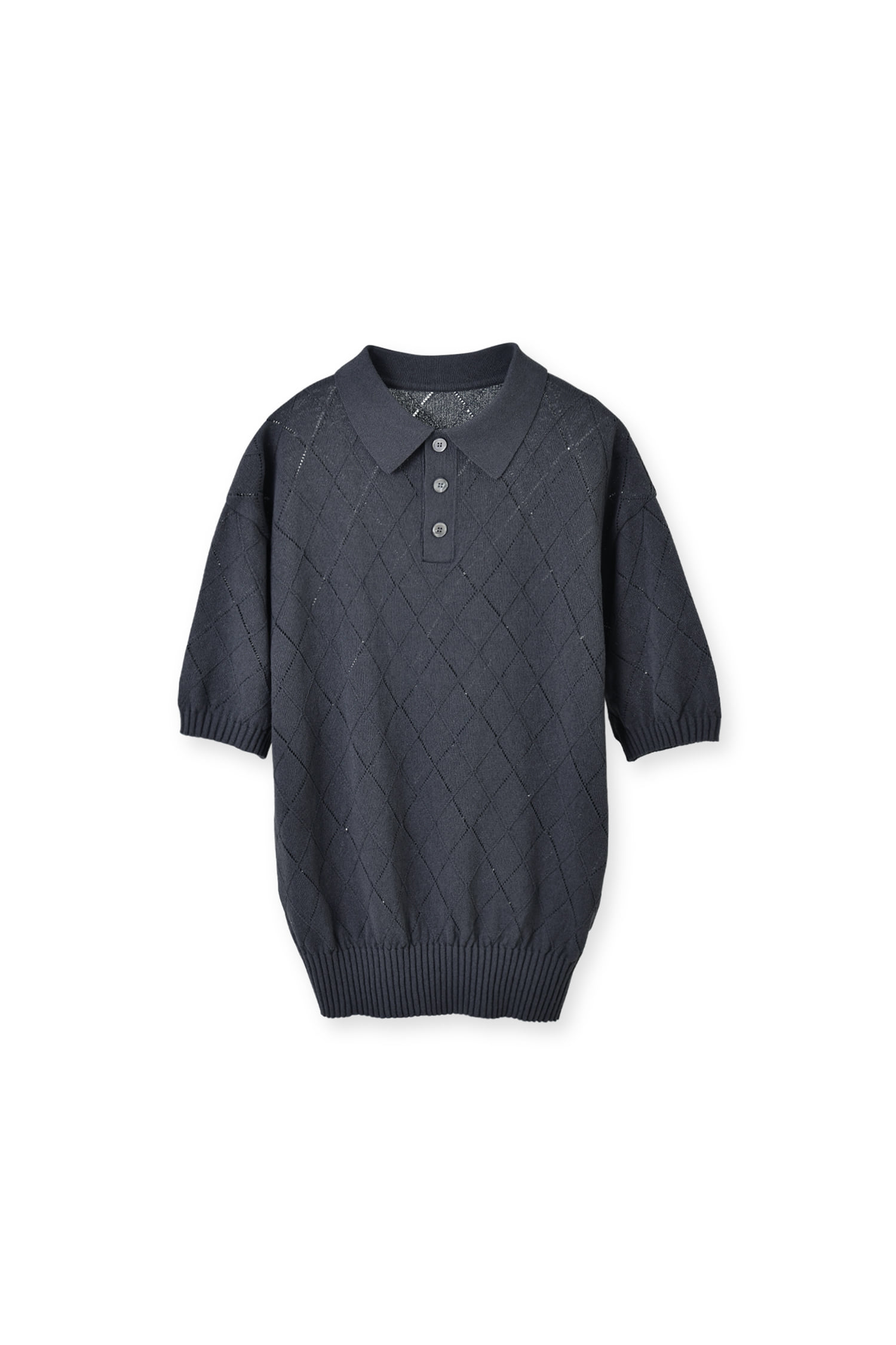 EGONLab DIAMOND KNIT POLO こい