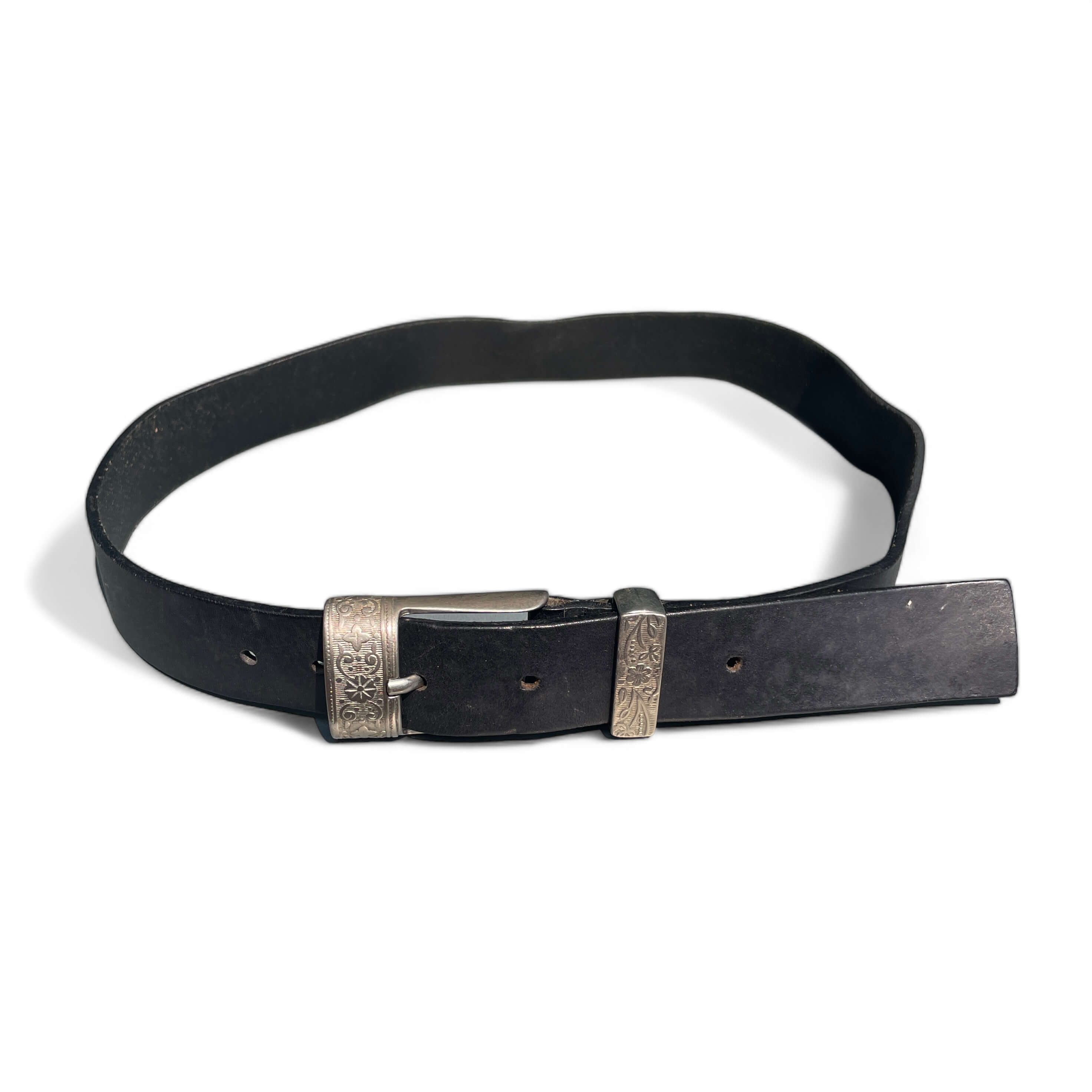Vintage Antique Style Bulckle Leather Belt