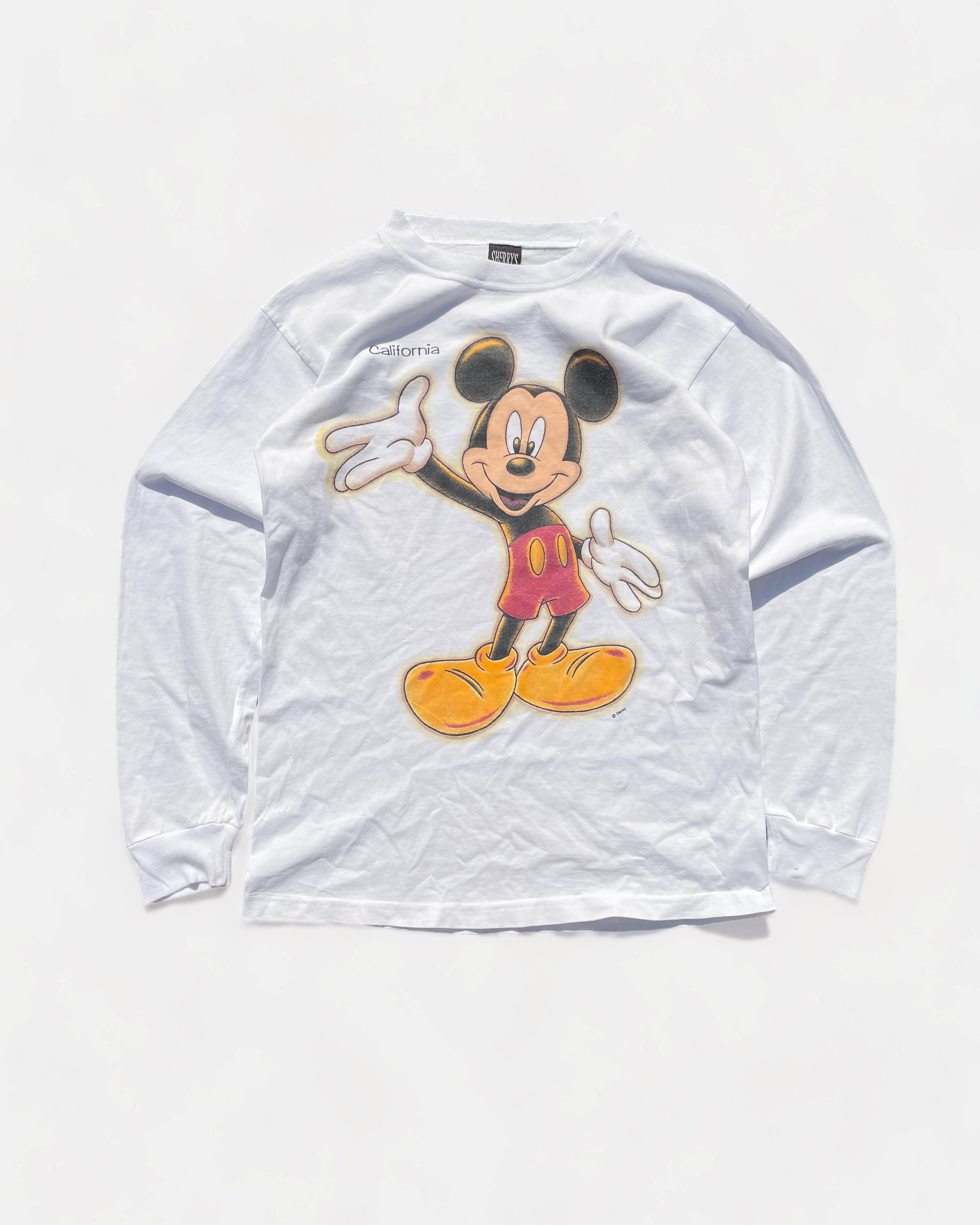 1990&#039;s Sherry&#039;s Mickey Mouse California Long Sleeve T-shirts