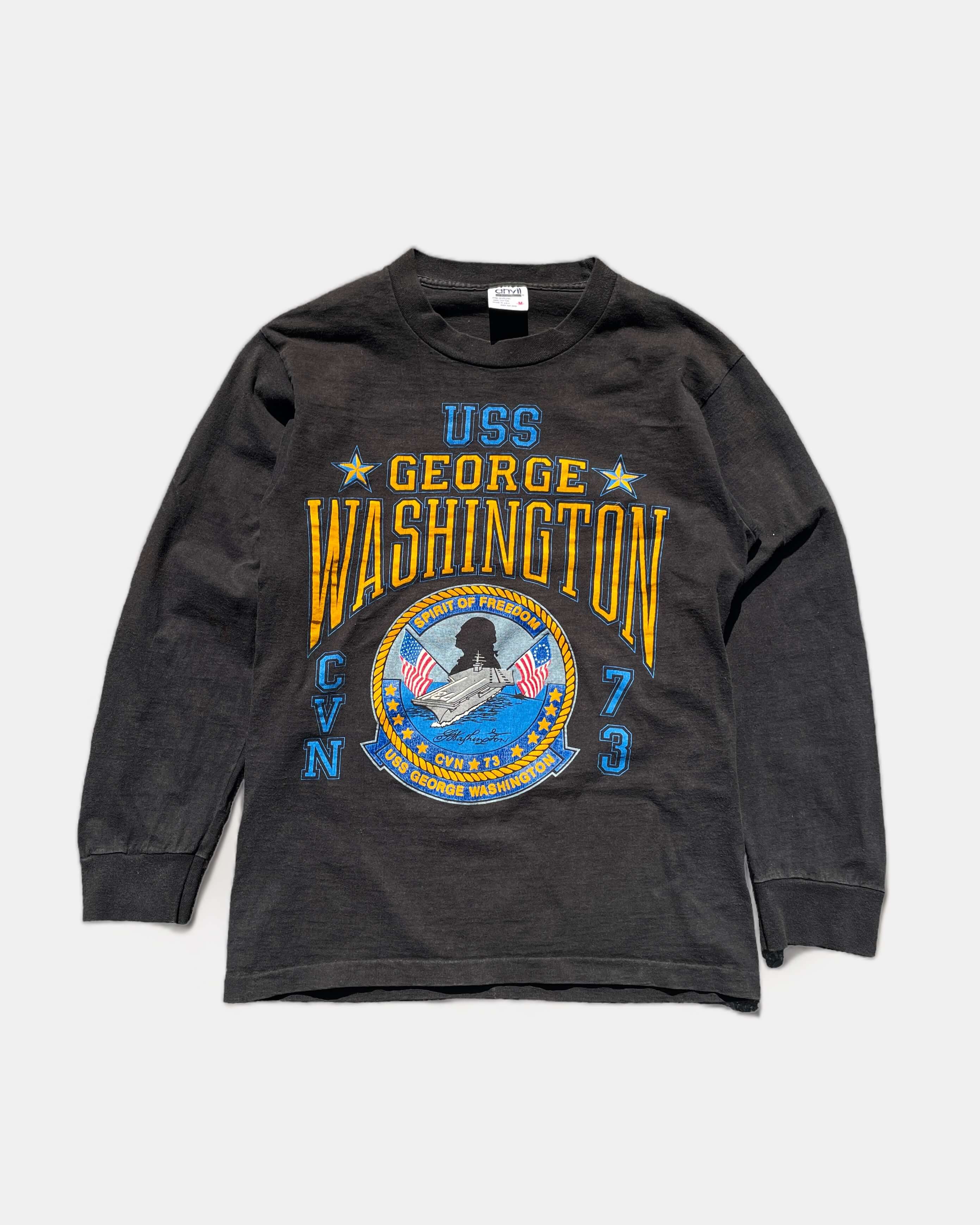 1980&#039;s 1990&#039;s Uss George Washington CVN-73 Long Sleeve T-shirts