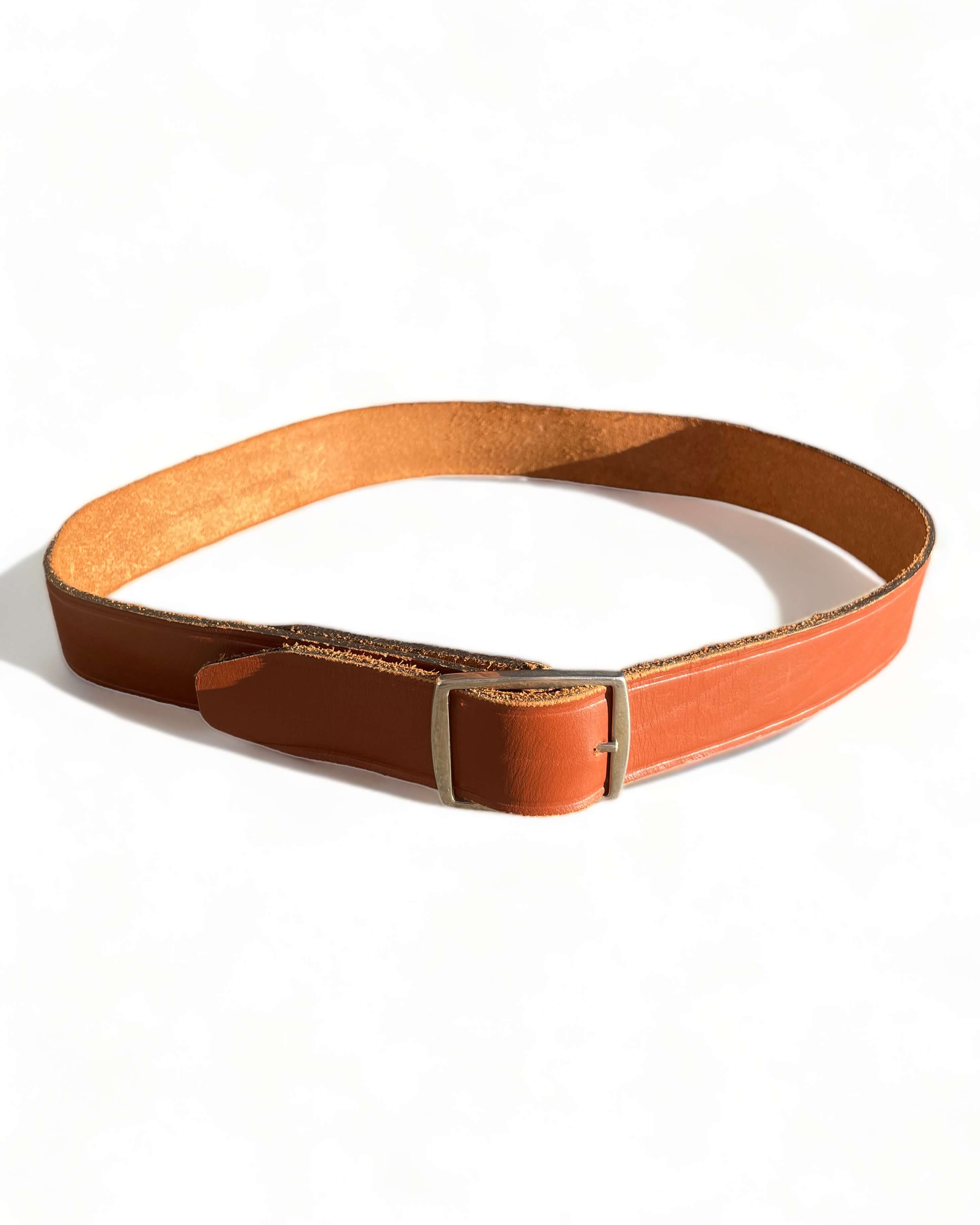 Vintage Red Brown Leather Belt