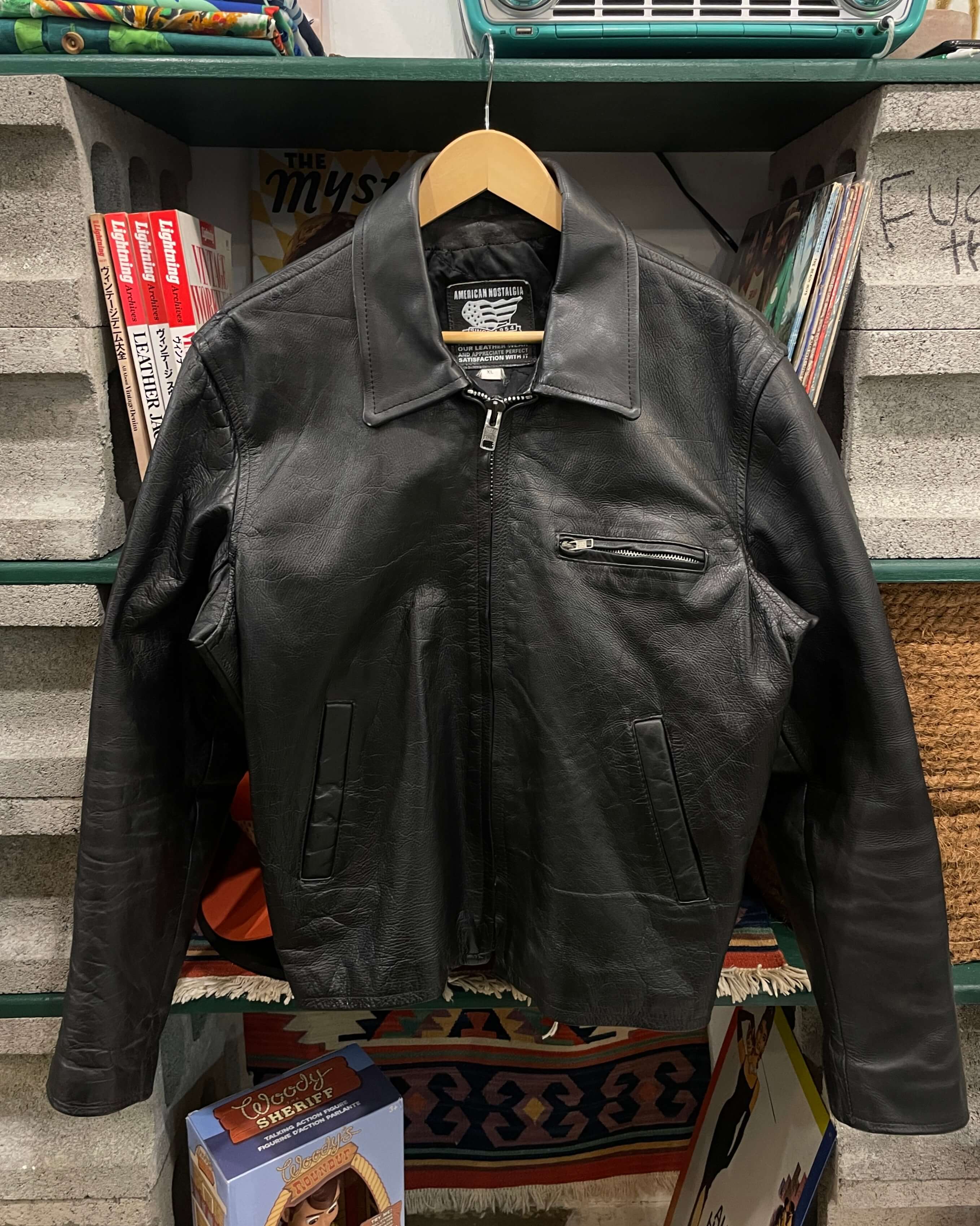 Vintage Single Leather Sports Jacket