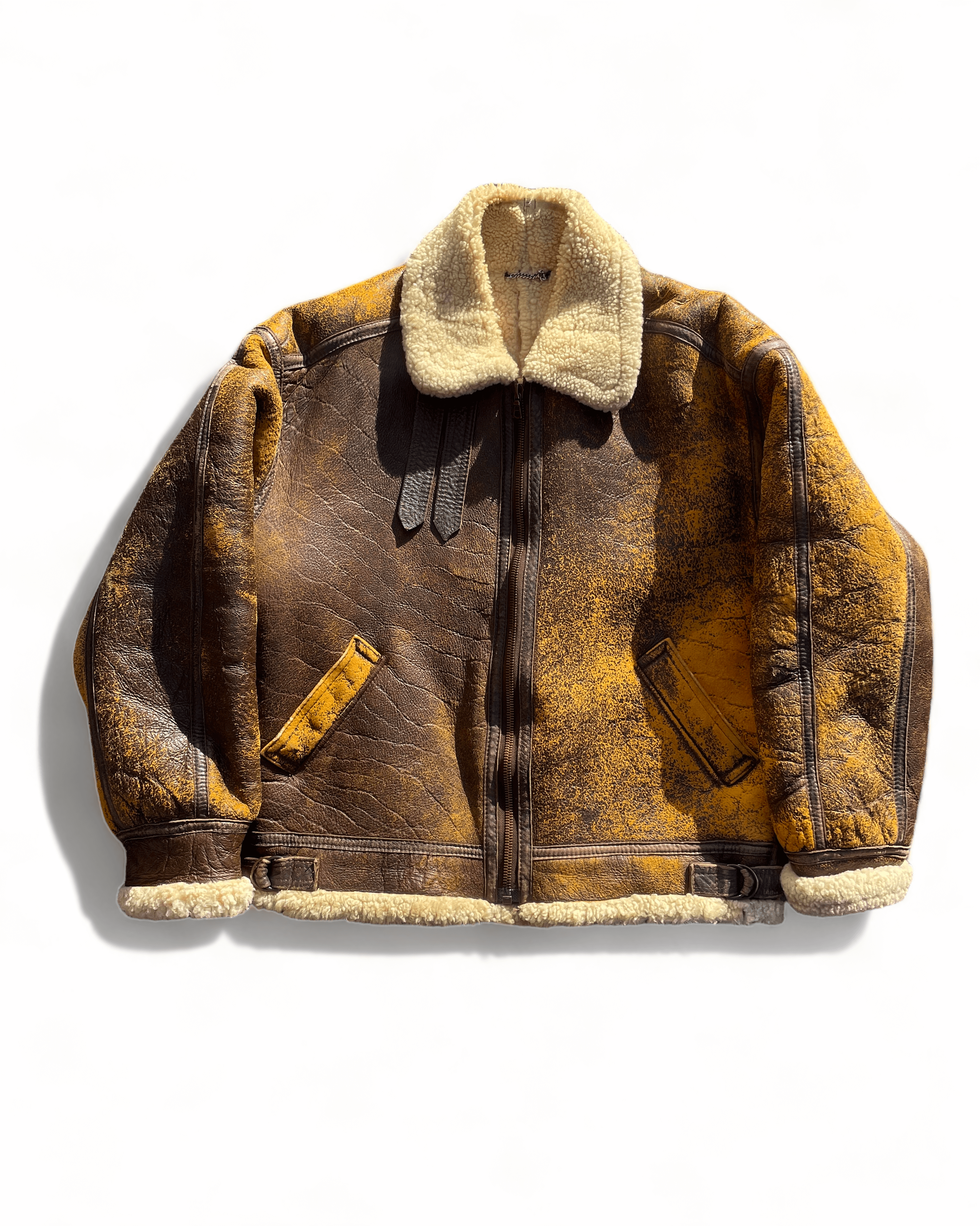 Vintage Hard Aging B-3 Shearling Jacket