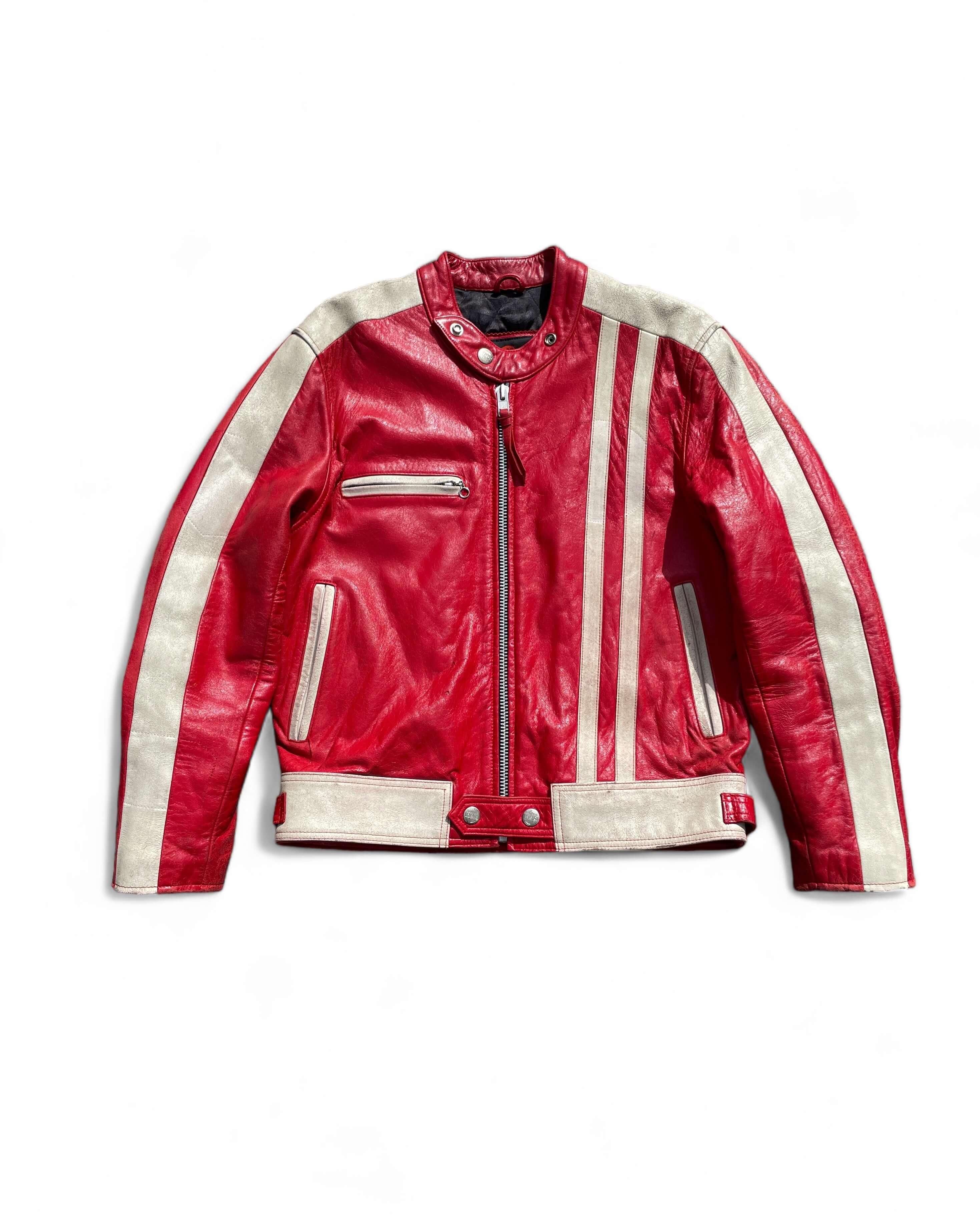 1980~1990&#039;s R.B.C Motorcycles Red Cafe Racer Jacket