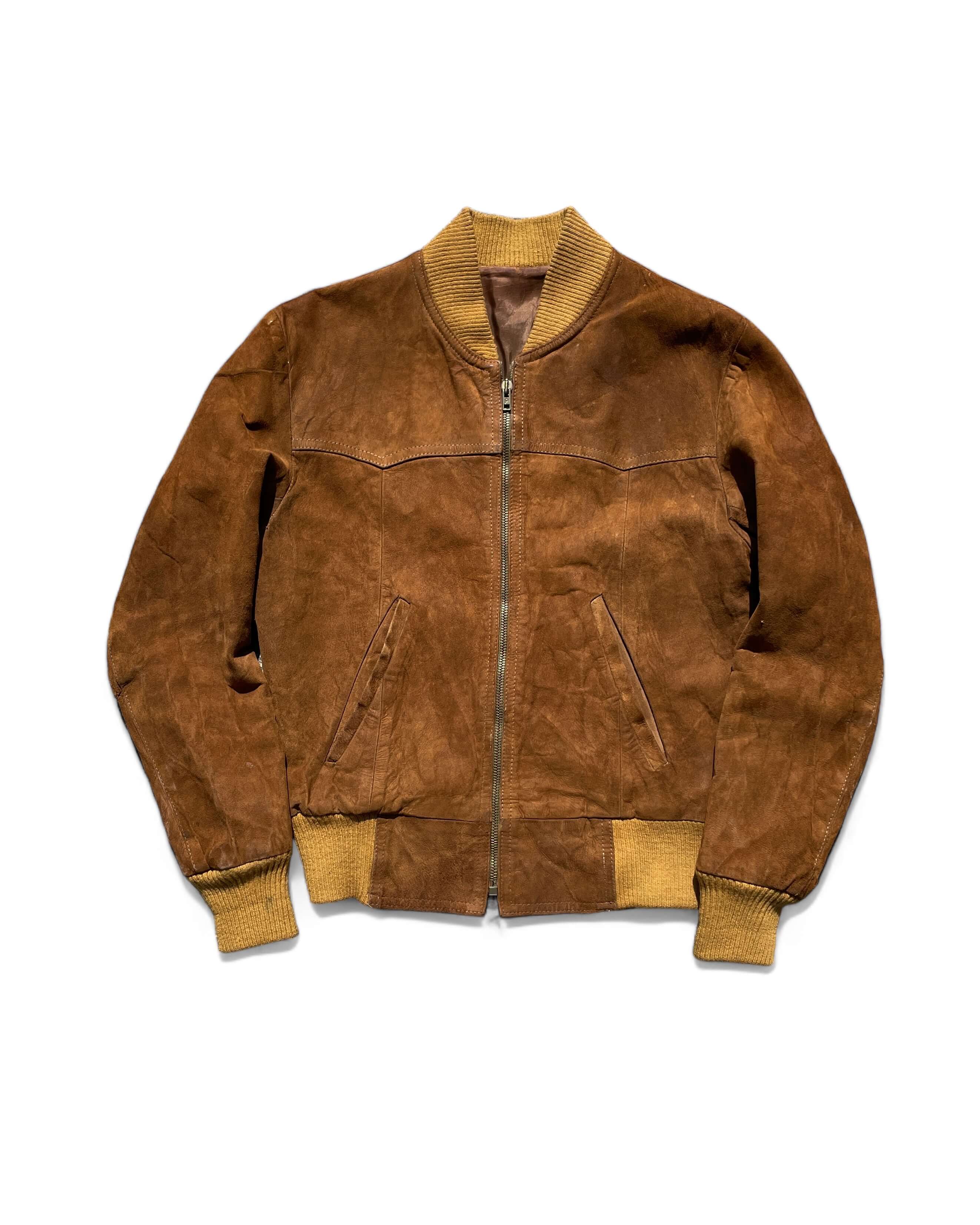 Before 1980&#039;s French Vintage Western Leather Bomber Jacket