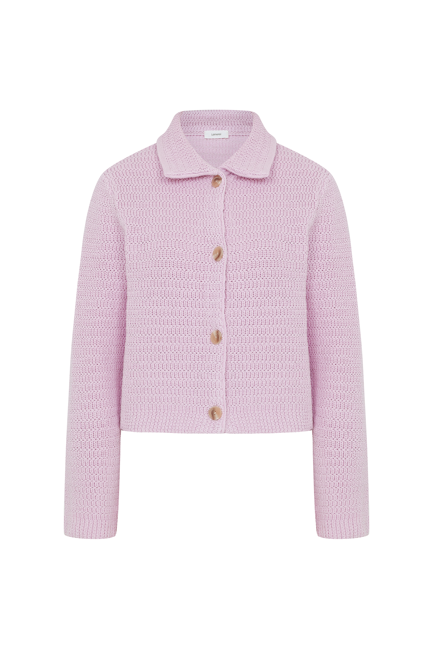 Crop Knit Cardigan[LMBCSPKN164]-Pink