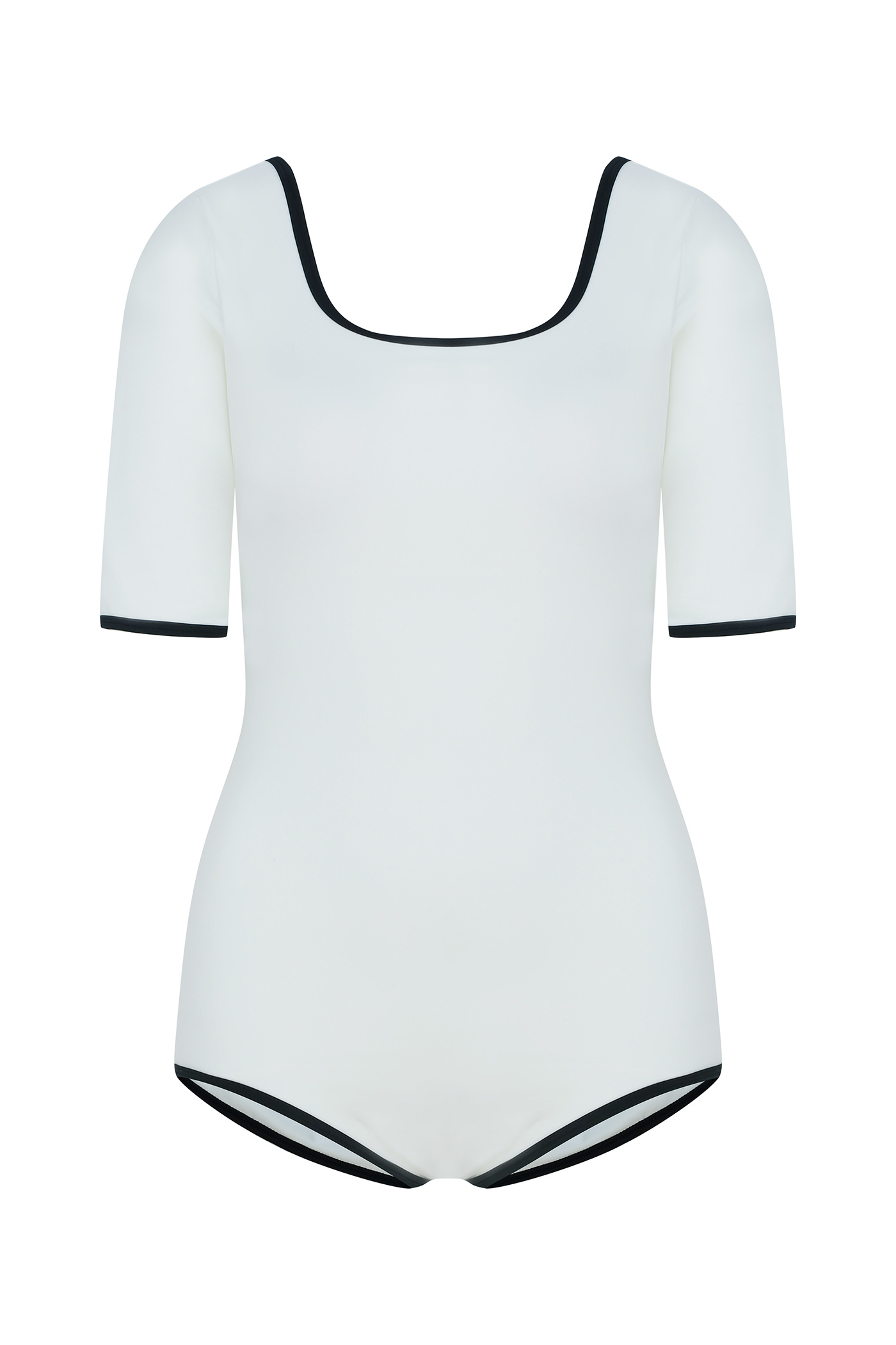 Square Neck SwimSuit-Ivory