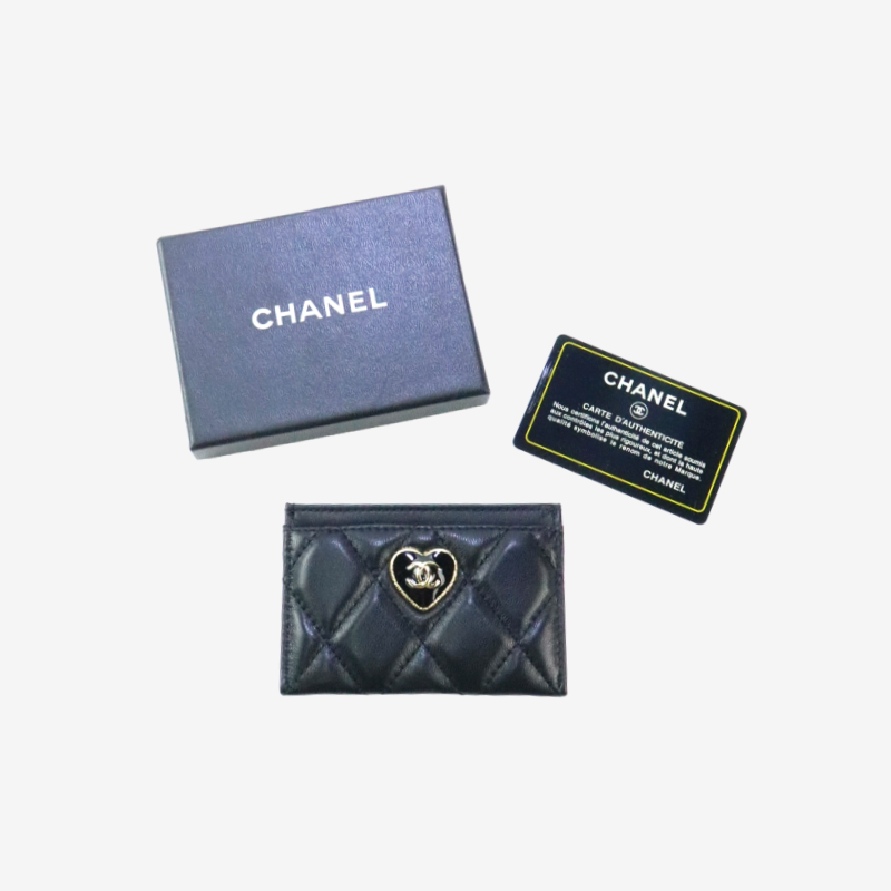 CHANEL 통통 하트 카드지갑