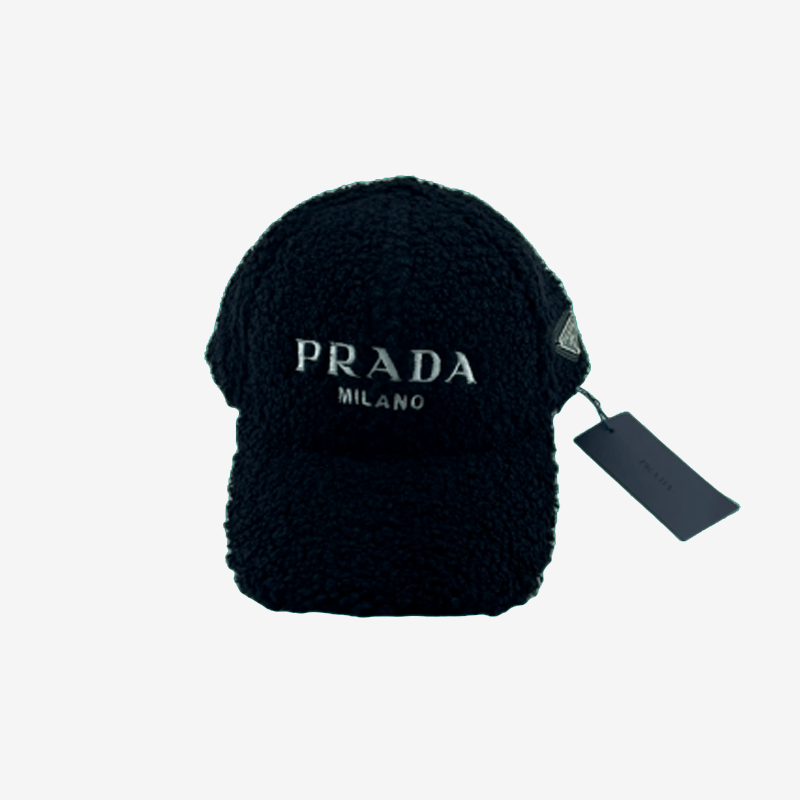 [2차 재입고 완판] PRADA 뽀글이 볼캡(블랙)