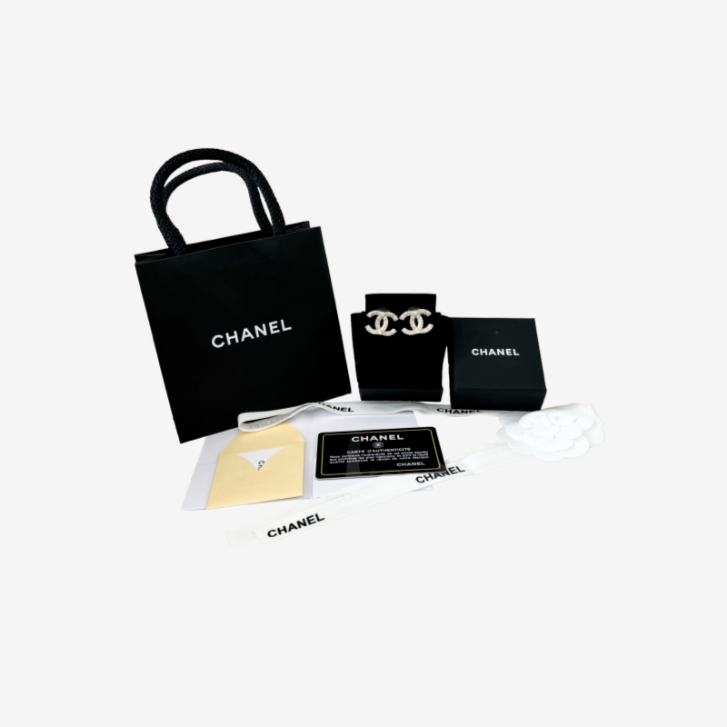 [고퀄] CHANEL 하트 큐빅 귀걸이(샴페인골드) ☆풀박스