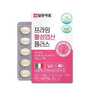 일양약품 - 프라임 활성엽산 플러스 450mg x 60정