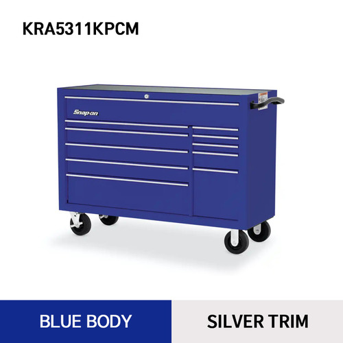 스냅온 헤리티지 메케닉 매장용 툴박스 세트 KRA5311KPCM 53&quot; 11-Drawer Heritage Series Double-Bank (Blue) 툴 박스 + KRA5012KPCM 16&quot; Four-Drawer Heritage Series Locker (Blue) 라커