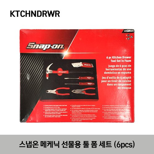 KTCHNDRWR 6pc Kitchen Drawer Tool Set in Foam 스냅온 메케닉 선물용 툴 폼 세트(6pcs) (세트구성 : SDD4AR, SDDP42IRA, 46ACF, 86ACF, HCLSB16, UTK150)