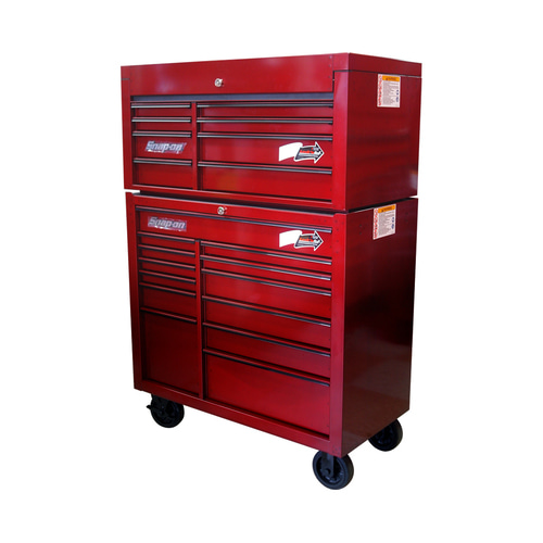 KRH2104KZKY 40&quot; 4 Drawers Top Chest (Deep Red/Black) (상단) &amp; KRH4107KZKY 40&quot; 7 Drawers Single Bank Roll Cab (Deep Red/Black) (하단) 스냅온 탑 체스트 &amp; 롤 캡 프로용 툴박스 세트상품