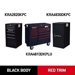 KRA4813DKPLU 40&quot; Roll Cab (Black) 툴박스 + KRA4830DKPC Hang On Cabinet (Black) 캐비넷 + KRA2820KPC 6 Drawer End Cabinet (Black) 서랍 캐비넷 세트