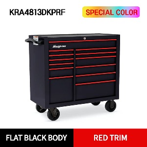 KRA4813DKPRF 40&quot; 13-Drawer Double-Bank Heritage Series Roll Cab (Flat Black/Red) 스냅온 헤리티지 시리즈 리미티드 에디션 40인치 13서랍 툴박스 (무광블랙/레드트림)