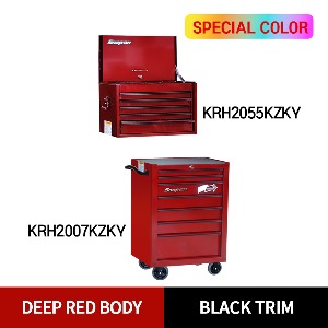 KRH2055KZKY 26&quot; 5 Drawers Top Chest (Deep Red/Black) (상단) &amp; KRH2007KZKY 26&quot; 7 Drawers Single Bank Roll Cab (Deep Red/Black) (하단) 스냅온 탑 체스트 &amp; 롤 캡 프로용 툴박스 세트상품