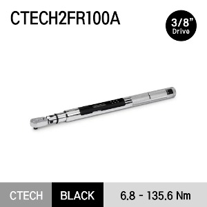 CTECH2FR100A 3/8&quot; Drive Flex-Head ControlTech® Industrial Torque Wrench (5–100 ft-lb) 3/8&quot; 드라이브 플렉스 헤드 ControlTech® 산업용 토크 렌치(5–100 ft-lb) (6.78-135.6N.m)렌치