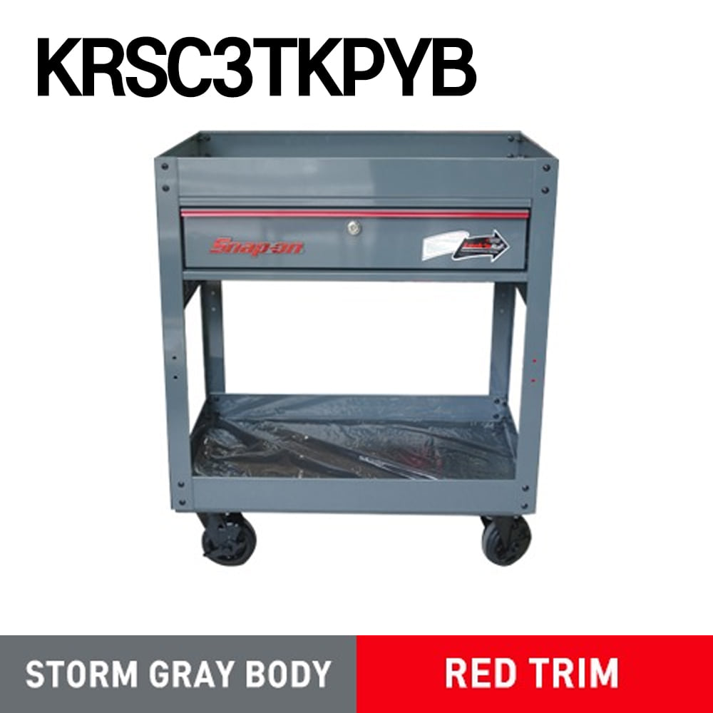 KRSC3TKPYB Roll Cart (Storm Gray) 스냅온 툴박스 (롤카트) 스톰 그레이 / 옵션 별도구매 : KRSC3K0300PYB (중간 선반/트레이)