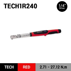 TECH1R240 1/4&quot; Drive Fixed-Head Techwrench® Torque Wrench (1–20 ft-lb) (2.71–27.12 N•m) 스냅온 1/4&quot; 드라이브 디지털 토크렌치 토르크렌치