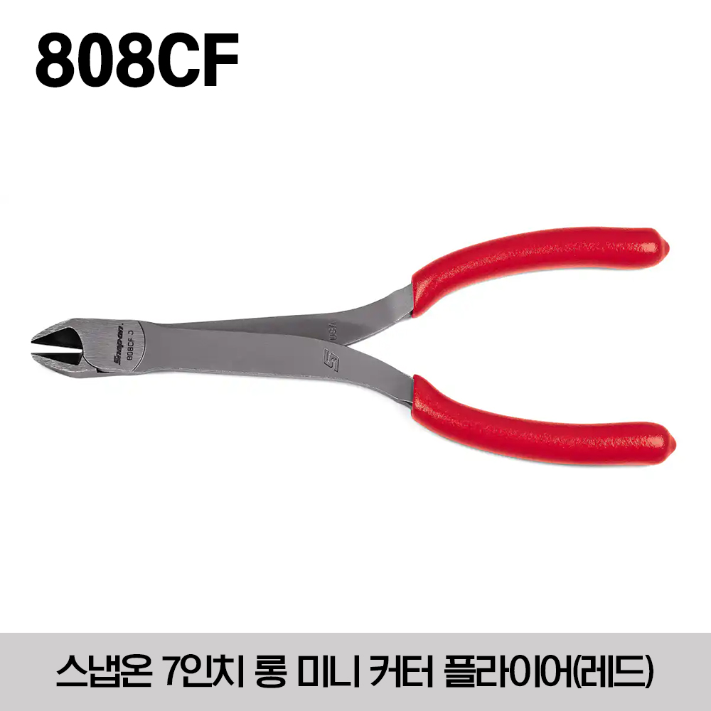 808CF 7&quot; VectorEdge Long Mini Diagonal Cutter (Red) 스냅온 7인치 롱 미니 커터 플라이어 (레드)