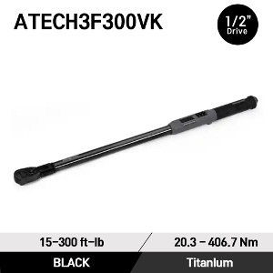 ATECH3F300VK 1/2&quot; Drive TechAngle® Electronic Torque Wrench, Black/Titanium (15-300 ft-lb) (20.3-406.7 Nm) 스냅온 1/2&quot; 드라이브 디지털 앵글 토크렌치 토르크렌치 (블랙바디/티타늄)