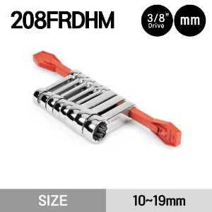 208FRDHM 3/8&quot; Drive 12-Point Metric Torque Adaptor Set (8 pcs) 스냅온 3/8&quot; 드라이브 12각 토크 어댑터 미리 세트 (8 pcs) - FRDHM10, FRDHM12, FRDHM13, FRDHM14, FRDHM15, FRDHM16, FRDHM18, FRDHM19