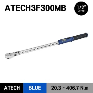ATECH3F300MB 1/2&quot; Drive TechAngle® Electronic Torque Wrench, Blue (15-300 ft-lb) (20.3-406.7 Nm) 스냅온 1/2&quot; 드라이브 디지털 앵글 토크렌치 토르크렌치 블루