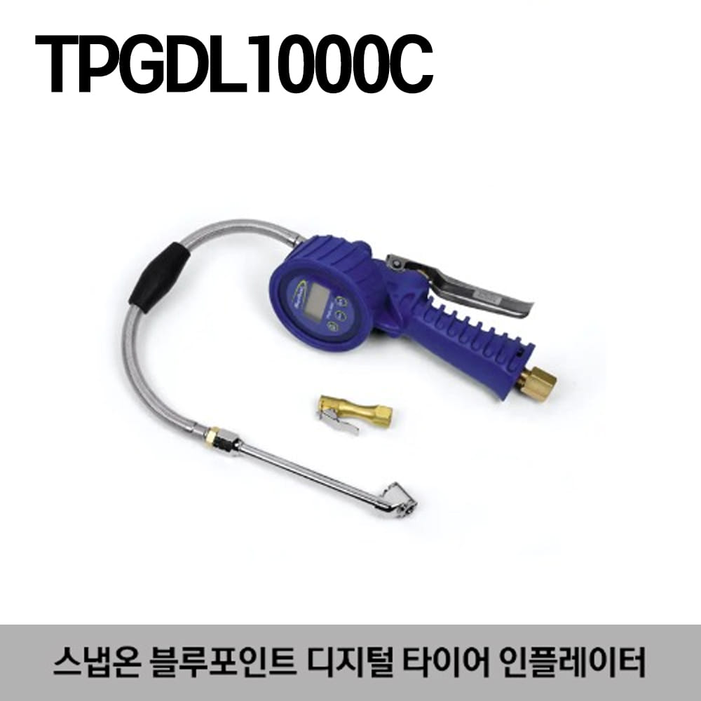 TPGDL1000C Digital Inflator with Coated Hose 스냅온 블루포인트 디지털 타이어 인플레이터